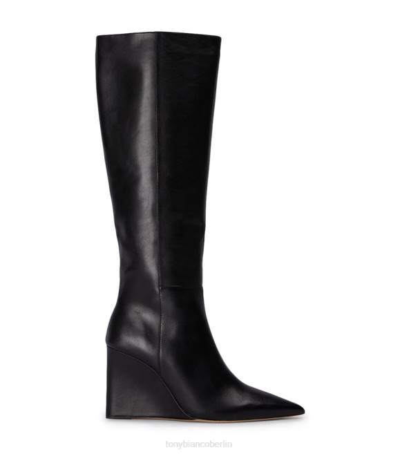 kniehohe Stiefel| de Tony Bianco Frauen Drake-Kalbsstiefel schwarze Komo 4624393